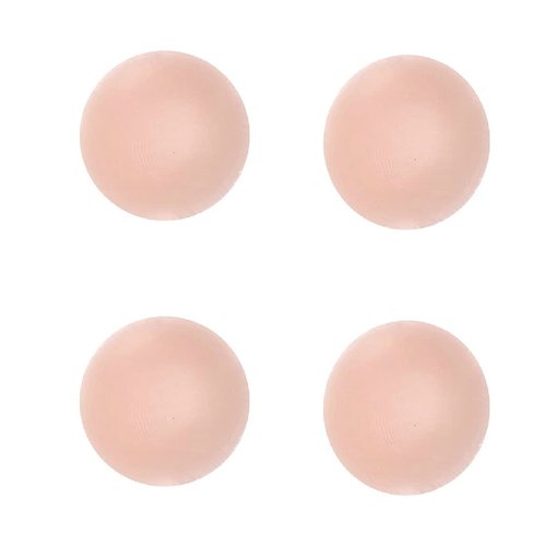 FZBNSRKO 2 Pairs Natural Round Silicone Reusable Adhesive Nipple Cover Breast Pads Gel Petals Pasties Bra Pads for Women Ladies