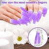 Gel Polish Remover Kit, MORGLES 10pcs Nail Remover Clips Nail Clips 300pcs Nail Wipe Cotton Pads Nano Glass Nail File Cuticle Pusher Nail File Grit 100/180 and Brushes-Purple