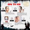 Ganbaro® Face Painting for Halloween Face Makeup Kit with Tools Oil Based Black White Red Body Painting Liquid Fake Blood Paste Painting Cosmetic Bag for Halloween, Art Cosplay, Dress Up Party