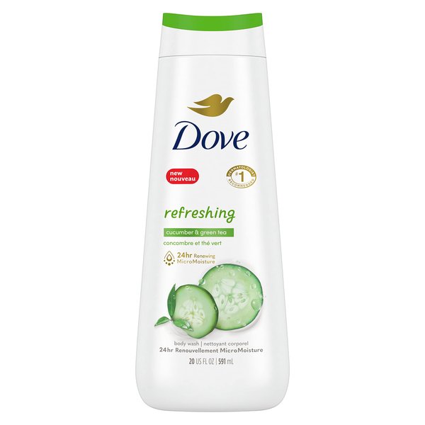 Dove Body Wash Refreshing Cucumber and Green Tea Refreshes Skin Cleanser That Effectively Washes Away Bacteria While Nourishing Your Skin 20 oz