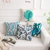 famibay Decorative Pillow Cover Ocean Park Theme Square Cotton Linen Throw Pillow Case Cushion Cover 18 x 18 (Ocean Theme-5, Pack of 6 18"x18")