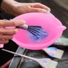 3pcs Hair Dye Bowl Blending Plastic Mixing Bowl Silicone Mixing Bowl Salon Hair Bowl Hair Color Mixing Bowls Highlight Hair Color Brush Pink Hairdressing Tint Bowls