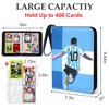 400 Pockets Soccer Card Binder for Soccer Trading Cards Collectors,Portable Waterproof Soccer Card Storage Bag with Removable Sleeves,Compatible with Sports TCG Soccer Cards 2024-2025