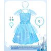 Jeowoqao Princess Dresses for Girls, Princess Dress Up Clothes Little Girls Princess Costumes with Capes Toys Christmas Birthday Gift for Toddler Girl Age 3-6