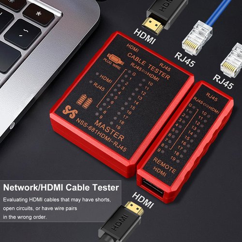 Hiija HDMI Cable Tester Portable High Definition Network Cable Tester Checker