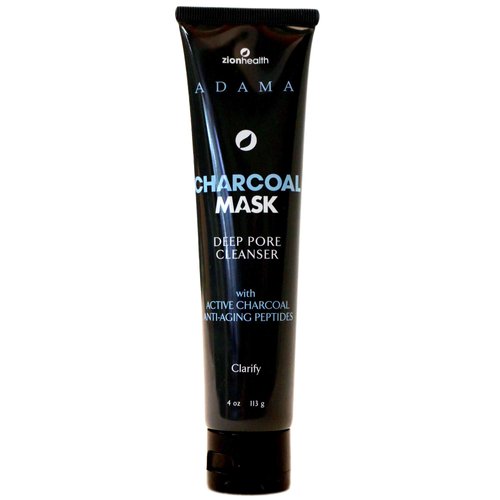 Zion Health Adama Charcoal Deep Pore Face Cleanser Face Mask, 4 Oz