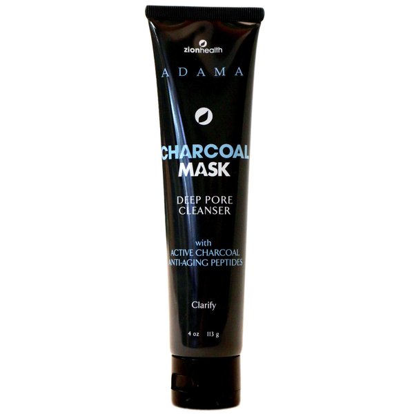 Zion Health Adama Charcoal Deep Pore Face Cleanser Face Mask, 4 Oz