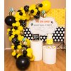 ALL-IN-1 Bee Balloons Arch & Garland Kit – Yellow and Black Balloons for Bumble Bee Party – What Will It Bee Gender Reveal, Honey Bee Baby Shower, Bee Birthday Party Decorations & Supplies