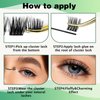 Lash Clusters,96 Pcs Cluster Lashes D Curl 10-18MIX DIY Lash Extensions Eyelash Clusters,KEYYOU Volume Wispy Individual Lashes Soft&Comfortable Easy DIY at Home(Y30,D-10-18MIX)