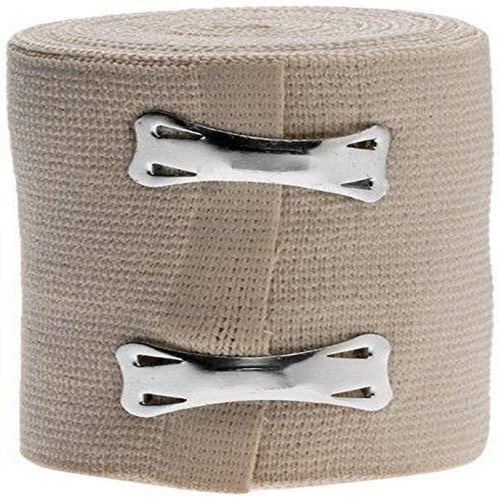Medline Sure-Wrap Elastic Bandage with Clips, Latex Free, Non Sterile, 3" x 5 yard, Beige (Pack of 20)