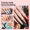 MODELONES 600pcs Coffin Nails Fake Nail Tips Clear Full Cover Acrylic False Nails for Nail Salons and DIY Nail Art