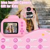 Kids Camera Instant Print Camera for Kids, Christmas Birthday Gifts for Girls Boys, 1080P HD Digital Video Cameras for Toddler, Portable Camera Toy for 4 5 6 7 8 9 10 Year Girl with SD Card (Pink)