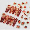 40PCS Red Luxury Nail Art Rhinestones Kit for Acrylic Nails，Red Alloy Nail Charms Nail Decorations，Nail Accessories Nail Jewels for Nail Art Supplies Manicure Making Craft DIY