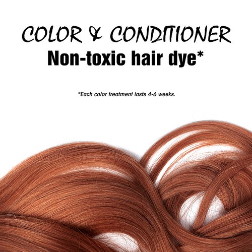 Light Mountain Henna Hair Color & Conditioner - Bright Red Hair Dye for Men/Women, Organic Henna Leaf Powder and Botanicals, Chemical-Free, Semi-Permanent Hair Color, 4 Oz