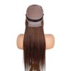 BLY 13x6 Glueless HD Lace Front Wigs Pre Plucked Invisible Bleached Knots, 4 Dark Chocolate Brown Colored Straight Human Hair Wigs for Women 180% Density 24 Inch