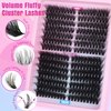 Lash Extension Kit Fluffy Lash Clusters Kit 280pcs Volume Eyelash Extension Kit 100D/150D 2 Styles Eyelash Clusters Kit Bond and Seal Lash Glue with Tweezers Thick Individual Lashes Kit by Ruairie