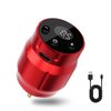 MC-W1 Tattoo Battery 1500mAh, 4-12v RCA Tattoo Battery Pack for Tattoo Pen, Rechargeable USB LED Digital Screen, Tattoo Power Supply for Tattoo Machine Wireless Tattoo Gun, Red