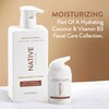 Native Moisturizing Daily Facial Moisturizer Gentle Face Lotion Hydrating Cream for Women and Men with Vitamin B3 & Coconut Lightweight Non Greasy Formula - 1.7 fl oz