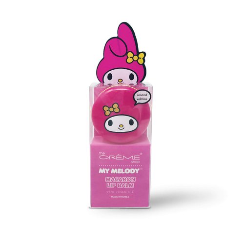 The Crème Shop x Sanrio Hello Kitty Macaron Lip Balm (My Melody Strawberry Ice Cream) Korean Cute Scented Pocket Portable Soothing Advanced Must-Have on-The-go