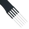 OTTO: 7.5" Five Metal Prong Comb Pin Tail comb (Carbon Fiber Anti Static Heat Resistant) (1 Pack)