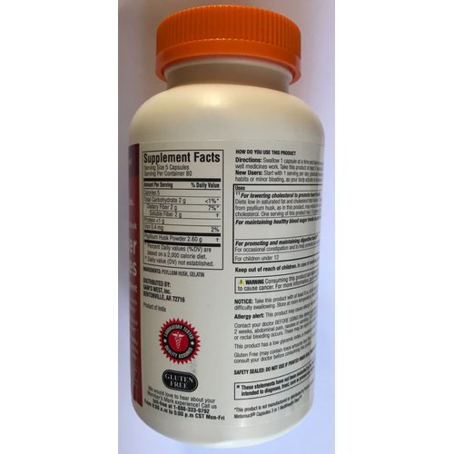 Member's Mark Fiber Capsules 2Pack (400 Count) Psyllium Husk is The #1 Doctor-Recommended Fiber Supplement.