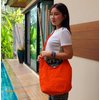BTP! Thai Monk Buddha Cotton Sling Crossbody Messenger Bag Shlouder Purse Hippie Hobo Medium (Orange 16)