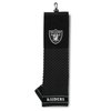 Team Golf NFL Las Vegas Raiders Embroidered Golf Towel Embroidered Golf Towel, Checkered Scrubber Design, Embroidered Logo