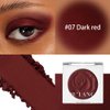 DE'LANCI Dark Red Eyeshadow Matte, Single Crimson Red Eyeshadow Palette + Applicator, Intense Blendable Burgunry Shade Red Eye Makeup, for Halloween Bruise Makeup Vampire Zombie Goth SFX Body Paint 07