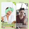 Shintop Makeup Headband, Soft Face Wash Headband with Cute Bow Elastic Spa Headband for Skincare Facial Mask Showers（Light Green）