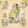 Street View Coffee Shop Mini Building Blocks, MOC Creative Building Toys Cute Animals Building Set for Girls 6-12, Simulation Architecture Construction Toy, Gift Idea for Kids Adults (1077 PCS)