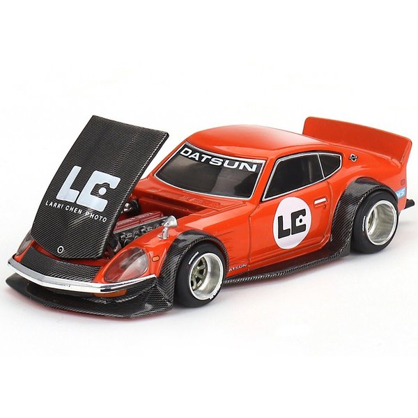 True Scale Miniatures Model Car Compatible with Nissan Fairlady Z Kaido GT “Orange Bang” Larry Chen V1 Limited Edition 1/64 Diecast Model Car Kaido House KHMG100
