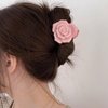4 hair clips: rose claw clip is suitable for thick hair half grab, curly hair, strong styling non-slip, suitable for women's fast hair