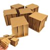 Bonka Bird Toys 2296 Pk6 3" Square Cardboard Cubes Parrot Chew Foot Talon Cage Toy, Conure, Amazon, African Grey, and Similar