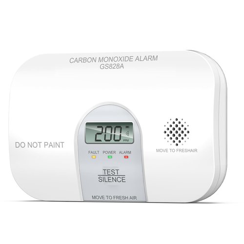 Siterwell Carbon Monoxide Alarm, 10 Year Product Life CO Detector with LCD Digital Display and Sound Warning, ETL Listed, CO Detector Battery Operated for Home School Office, 1-Pack
