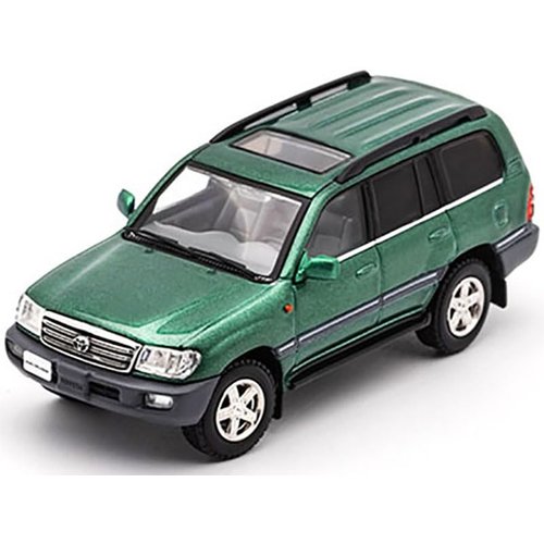 Land Cruiser 100 Green Metallic with Roof Rack 1/64 Diecast Model Car by GCD KS-023-380