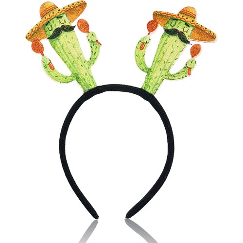 Hawaiian Party Headband Cactus Hair Hoop Green Head Boppers Headwear Tropical Party Decorations A...