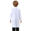 Kids Lab Coat for Doctor Dentist Scientist Career Day Preschool Role Play Costume for Halloween Christmas Set(Medium,White)