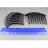 2 Black Big Huge Hair Comb set pack Silver plastic teeth side clip 4 inches wide