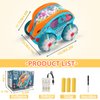 Speedlite Dynamic Gear-Powered Car with Led Lights, Children's Transparent Luminous Toy Car, Bump and Go Toy Cars with Colorful Moving Gears, Transparent Luminous Toy Car Suitable for Boys Girls