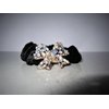 Bow shaped hair tie pony tail holder scrunchie with crystals