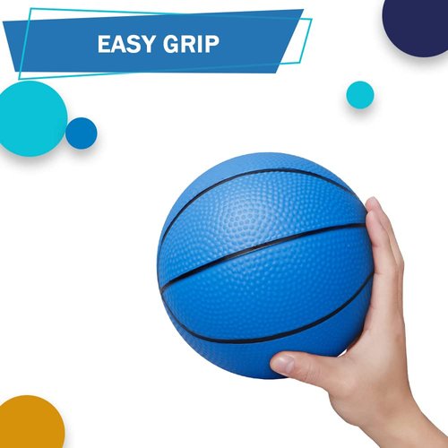 Amarlozn Mini Basketball for Mini Basketball Hoop, 5" Replacement Basketball for Over The Door Basketball Hoop, Little PVC Basketballs for Kids Toddler, Beach Indoor Outdoor Sport Game Gift, Blue