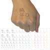 Gentle Persian Cat Temporary Tattoo Water Resistant Fake Body Art Set Collection - Light Pink (One Sheet)