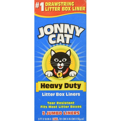 JONNY CAT Cat Litter Box Liners 5per Box - 2 Pack (Total 10 Liners)
