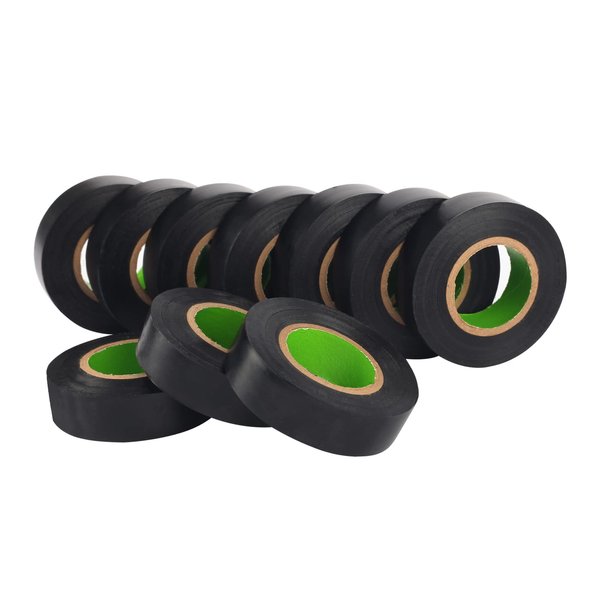 FRICHOM Electrical Tape 10 Rolls Professional Electric Tape Waterproof or Black Tape and Wire Tape 0.71 in Wide, 60 ft Long, 5 mil Thick for All Weather Under 600V