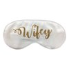 Wifey Silk Bride Sleep Eye Mask - White and Gold