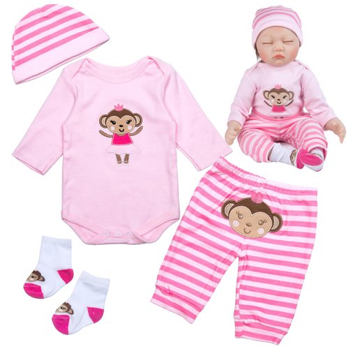 Reborn Baby Doll Clothes for Girl 20-22 Inches Newborn Girl Baby Doll Clothing Sets