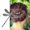 2Pcs Silver Dragonfly Hair Clip, Pins Hairpins French Barrette Bridal Headdress Wedding Retro Antique Silver Color Accessories Hair Styling Pins,Hair Accessories，Hair Pins