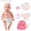 eDollable Realistic Baby Doll Accessories Set Toys for 12 inch Dolls Includes Doll Potty, Bib,Pacifier,Diaper and Feeding Bottle Perfect for Kids, Toddlers, and Girls