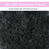 HEVAYO KISS Afro Puff Drawstring Ponytail, Short Synthetic Kinky Curly Bun Hair Extensions, Updo Hairpieces for Black Women Girls (1B Natural Black)