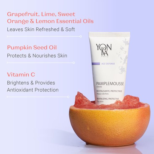 Yon-Ka Pamplemousse PS Face Cream (Dry Skin, 50ml) Daily Hydrating Face Moisturizer for Dry Skin, Lightweight lotion with Vitamin C, Paraben-Free